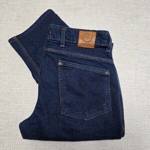 Origin Legit Fit Straight Leg Jeans Mens Size 34x34 Dark Blue Denim Stretch